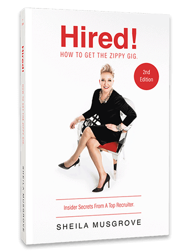 Cover of Sheila Musgrove's best-selling book, Hired!